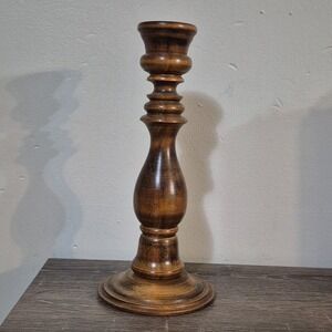 Sero Wood Traditional Brown Round Candle Holder Made in Japan